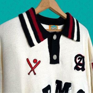 Vintage YWFG Collared Pullover Sweater
